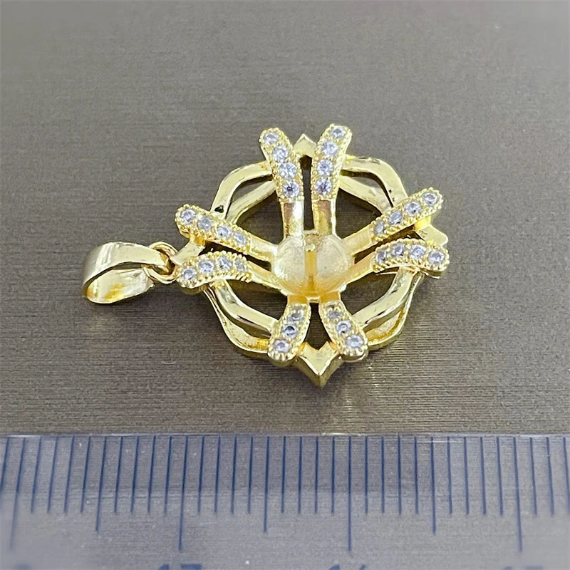 Pendant Mount Base for 8-9mm Pearls Stones Beads