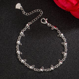 Sweet Bunny 925 Sterling Silver Women's Pop Charm Bracelet