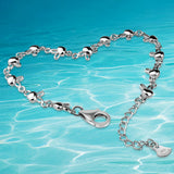 Sweet Bunny 925 Sterling Silver Women's Pop Charm Bracelet