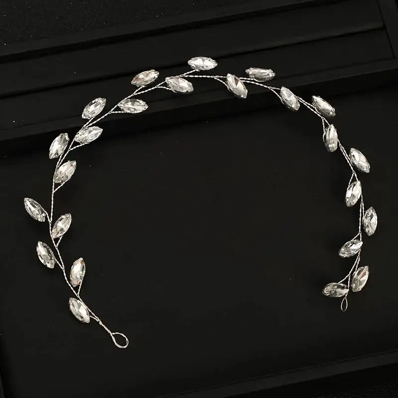 Crystal Long Headband Wedding Hair Accessories