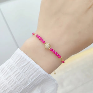 Temperament Round Bead Bracelet for Women Summer Charm Jewelry