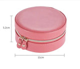 Portable Travel Jewelry Box Holder Organizer with Mirror