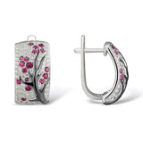 Zircon Flower Clip Earrings for Women