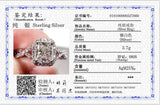 Square Zircon Ring Tibetan Silver Rings For Woman