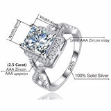 Square Zircon Ring Tibetan Silver Rings For Woman