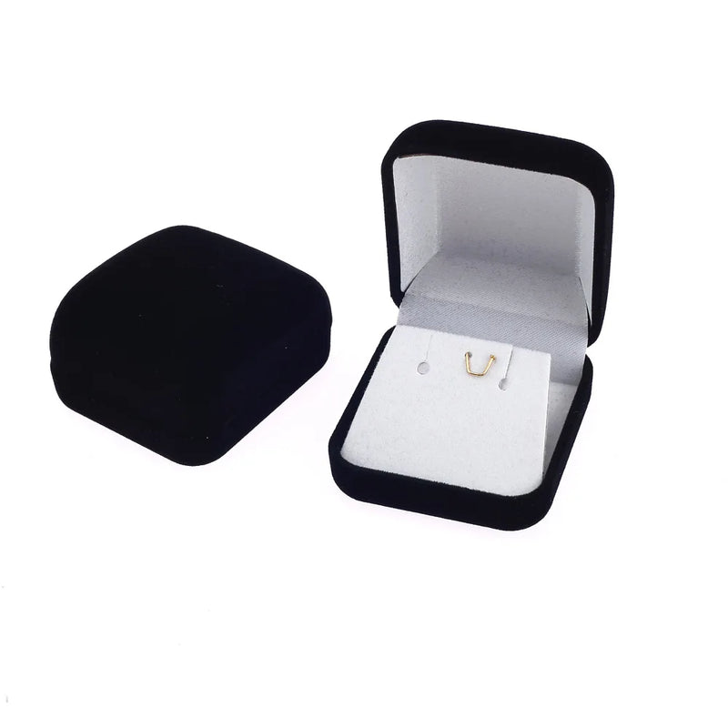 Velvet Jewelry Box Earring Stud Pendant Organizer Storage