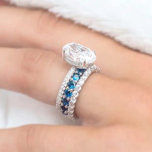 Gems Crystal Rings Bridal Wedding Rings Anniversary Jewelry Promise Ring