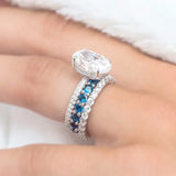 Gems Crystal Rings Bridal Wedding Rings Anniversary Jewelry Promise Ring
