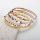 Shell Love Heart Bangle for Women Stainless Steel Bracelet Birthday Jewelry