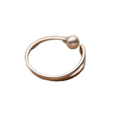 Simulated Pearl Ring, Sterling Silver Women Ring 925 Silver Wedding