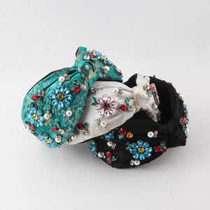 Cloth Headband with Rhinestones for Ladies Party Hair