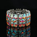 Rhinestone Elastic Bracelet Bridal Girl Bangle Wristband