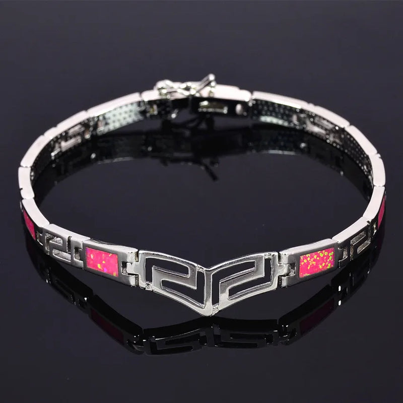 Pink Opal Women's Luck Charm Bracelet BNT171011001