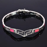 Pink Opal Women's Luck Charm Bracelet BNT171011001