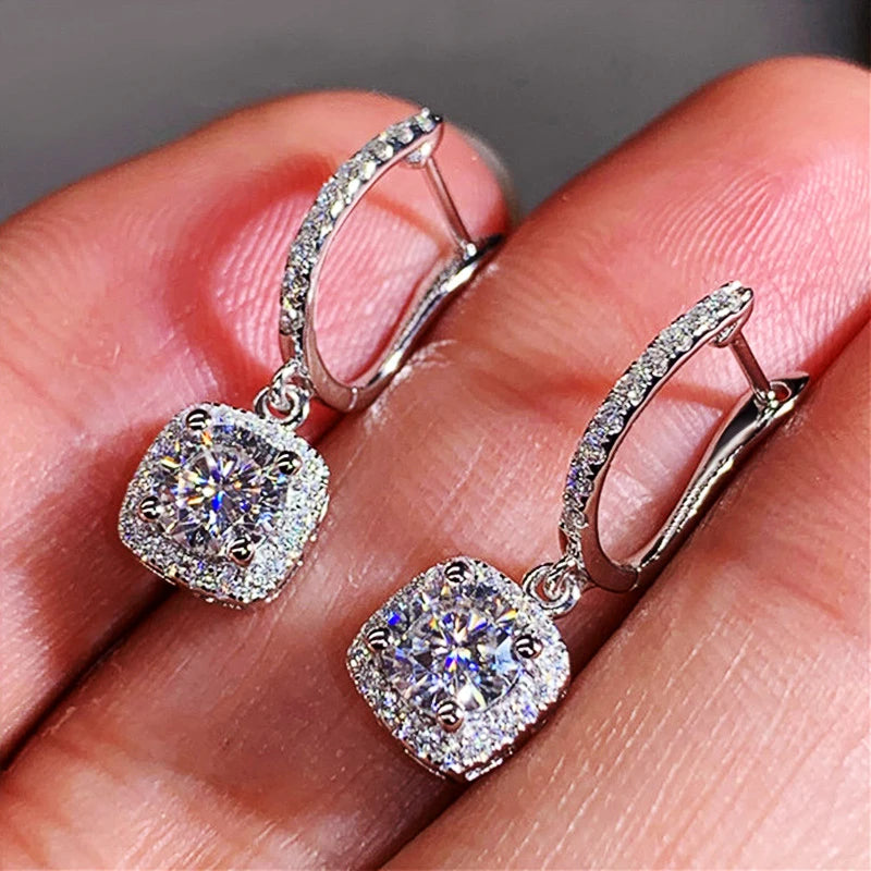 Romantic Zircon Earrings, All-Match Jewelry
