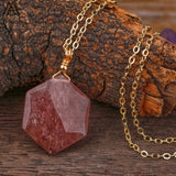 Labradorite Slab Beads Pendant Necklace for Women