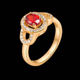 Crystal Oval Engagement Wedding Ring Anillos Stylish Bride Jewelry
