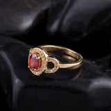 Crystal Oval Engagement Wedding Ring Anillos Stylish Bride Jewelry