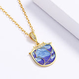 Women's Epoxy Pendant Necklace Clavicle Chain Enamel Jewelry