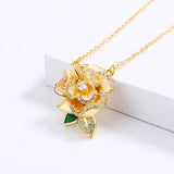 Yellow Flowers Pendant Necklace Women's Party Jewelry