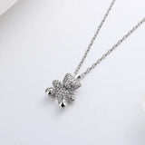 Zircon Cartoon Animal Earrings Little Bear Necklace Jewelry Set