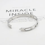 Zircon Chain Shape Bracelet Stainless Steel Woman Bangle Plated Jewelry