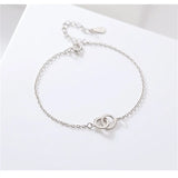 Zircon Circles Interlocking Bracelets S925 Silver Bracelet Women Jewelry