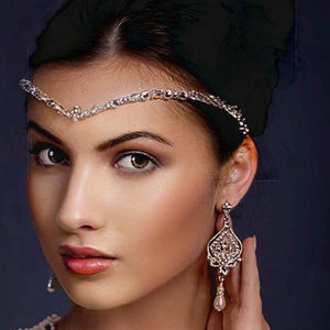 Zircon Crown Crystals Bridal Headpiece Moroccan Bride Wedding Hair Acc