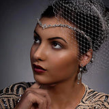 Zircon Crown Crystals Bridal Headpiece Moroccan Bride Wedding Hair Acc