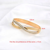 Zircon Bracelet & Stainless Steel Woman Bangle Plated Jewelry