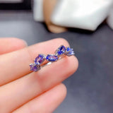 Zircon Stone Ring for Women Silver Tail Ring Lovely Thin Wedding Jewelry
