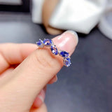 Zircon Stone Ring for Women Silver Tail Ring Lovely Thin Wedding Jewelry
