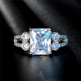 Zircon Wedding Ring Romantic Valentines Gift