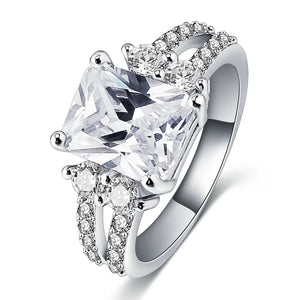 Zircon Wedding Ring Romantic Valentines Gift