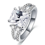 Zircon Wedding Ring Romantic Valentines Gift