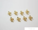 18K Real DIY Ear Stud Material Accessories