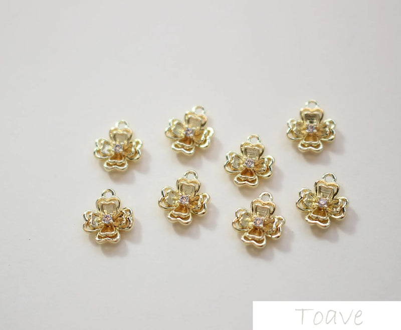18K Real DIY Ear Stud Material Accessories