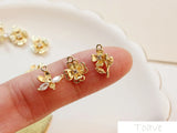 18K Real DIY Ear Stud Material Accessories