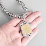 Islamic Quran Text Pendant Necklace