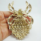 Amethyst Zircon Spider Brooch for Women's Personality