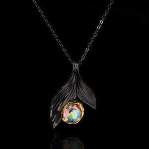 Mermaid Tail 925 Silver Pendant Necklace Women