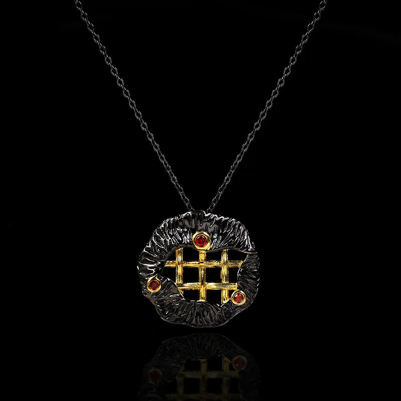 Italian Two-color Wire-wound Ruby Necklace