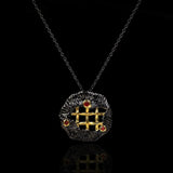 Italian Two-color Wire-wound Ruby Necklace