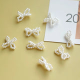 Pearl Bowknot Earrings DIY Jewelry Pendant Hairpin Accessories