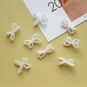 Pearl Bowknot Earrings DIY Jewelry Pendant Hairpin Accessories