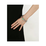 Men's Leather Bracelet with Switchable Gemstone