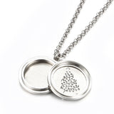 Christmas Tree Aromatherapy Pendant Necklace for Men and Women