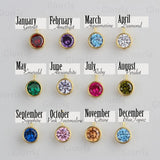 Birthday Flower Bracelet with Birth Stone Pendant