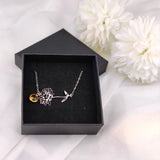 Birthday Flower Bracelet with Birth Stone Pendant