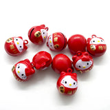 Colorful Lucky Cat Metal Bell DIY Charm Pendant
